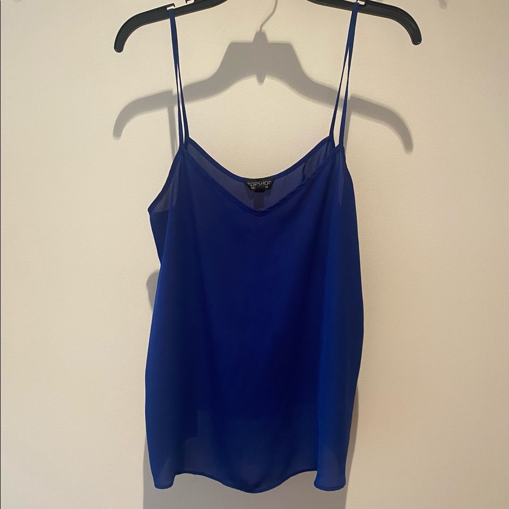 Topshop, Women’s Navy/Royal Blue Blousey Camisole. Size 10